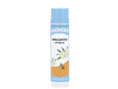 Badger Lip Balm, Unscented,0.15 oz/4.2 g