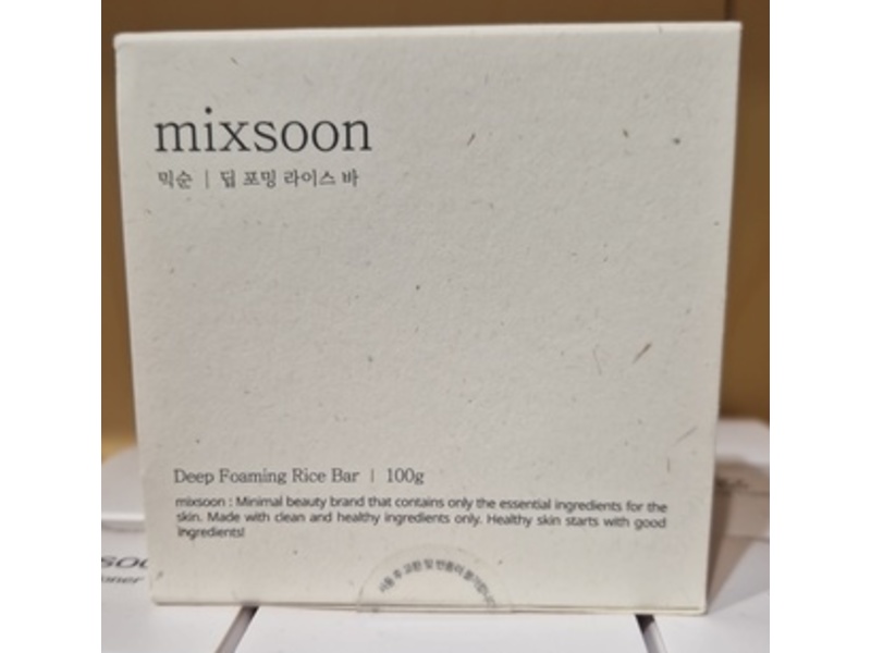 Mixsoon Deep Foaming Rice Bar Soap, 3.5 oz/100 g