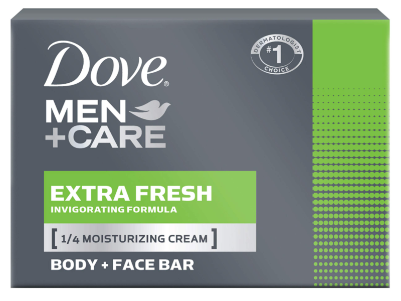 Dove Men +Care Body + Face Bar, Extra Fresh, 3.17 oz/90 g, Pack Of 3