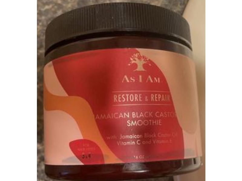 As I Am Restore & Repair Smoothie, Jamaican Black Castor Oil, Vitamins C & E, 16 oz/454 g