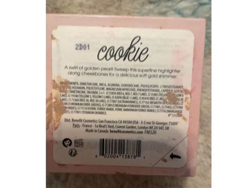 Benefit Cookie Cosmetics Highlighter, Golden Pearl, 0.28 oz/8 g
