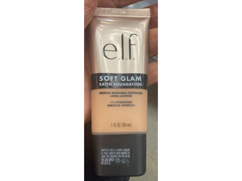 e.l.f. Soft Glam Satin Foundation, 34 Medium Cool, 1 fl oz/30 mL