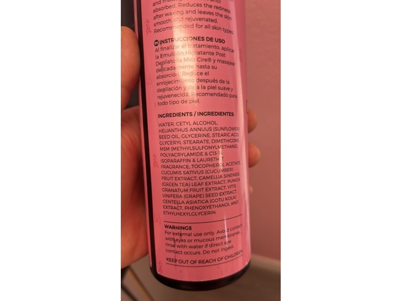 Miss Cire Post Depilatory Moisturizing Emulsion, 16 fl oz/455 mL