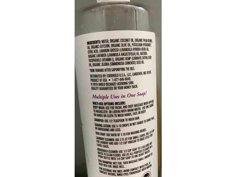 Nature's Promise Beauty Multi-Purpose Castile Liquid Soap, Lavender, 32 fl oz/946 mL