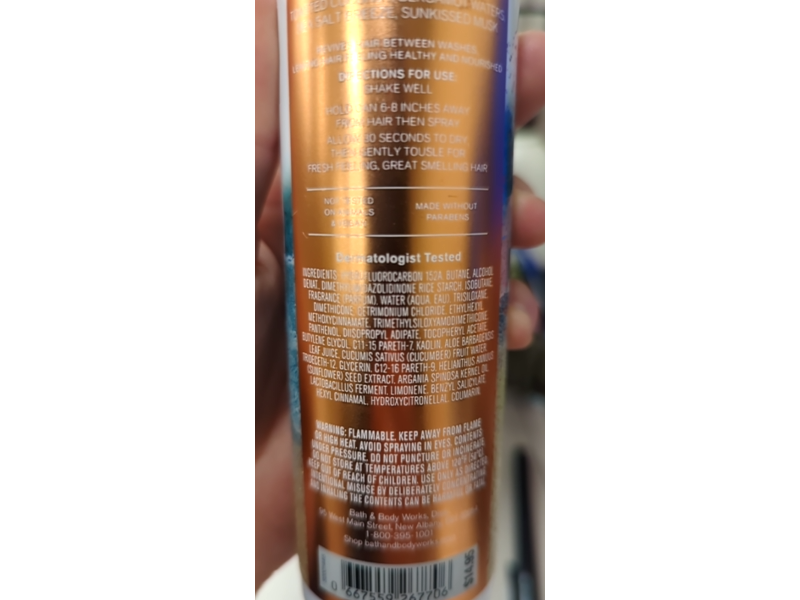 Bath & Body Works Dry Shampoo, At The Beach, 3.3 oz/99 g