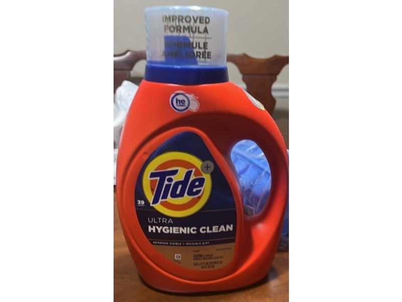 Tide Ultra Hygienic Clean Liquid Laundry Detergent, 39 Loads, 55 fl oz/1.62 L