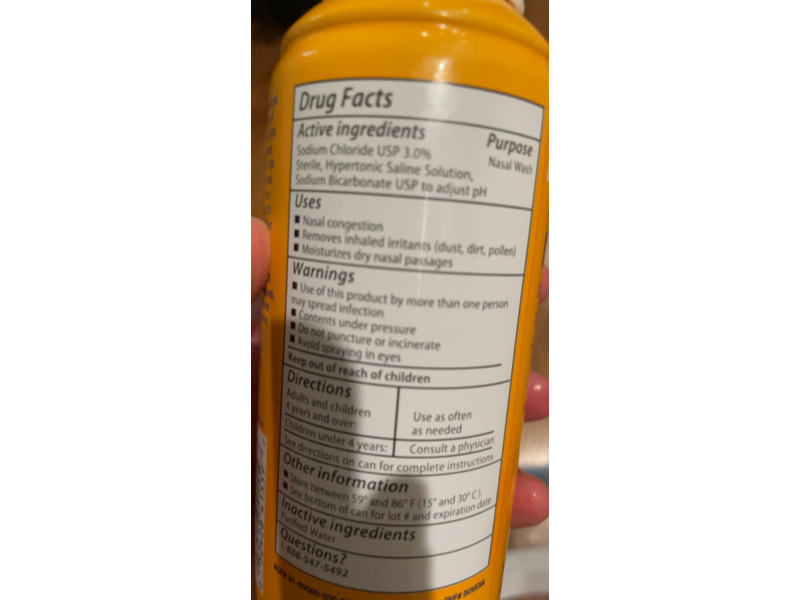 CVS Health Sterile Saline Nasal Mist, Sodium Chloride, 4.6 oz/129 g