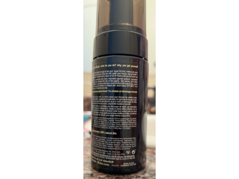 b.tan Tanned AF 1 Hour Self Tan Mousse, Darkest, 3.38 fl oz/100 mL