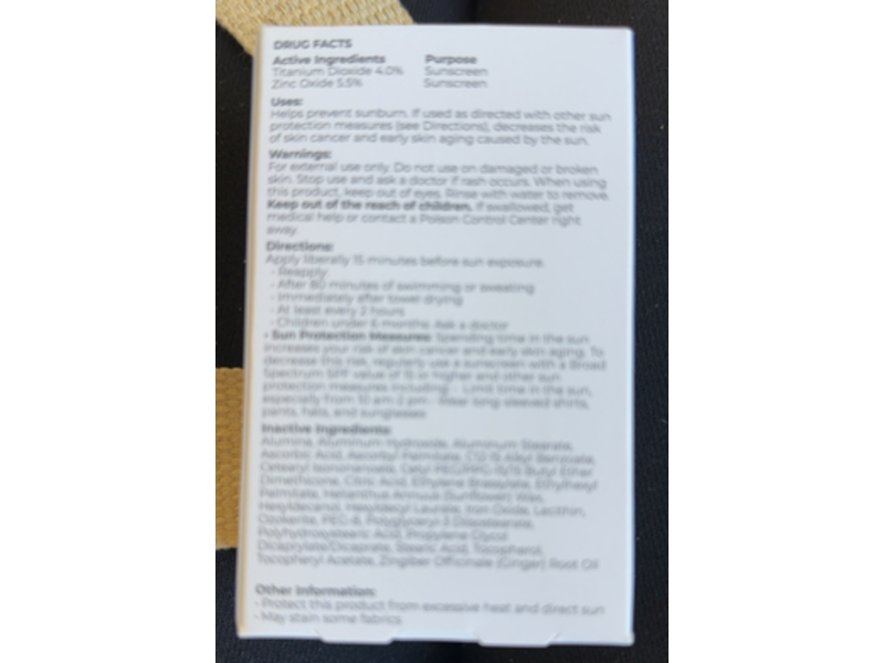 Tizo Mineral Tinted Sunscreen Stick, SPF 45, 1 oz/30 g