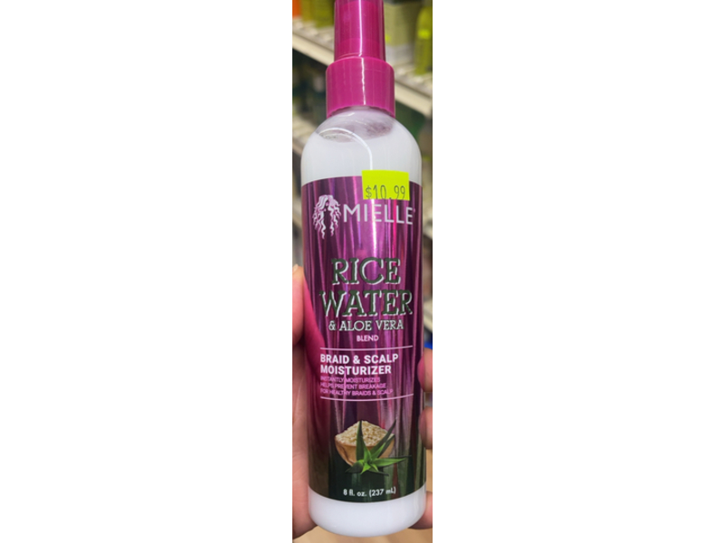Mielle Braid & Scalp Moisturizer, Rice Water & Aloe Vera, 8 fl oz/237 mL, Pack Of 2