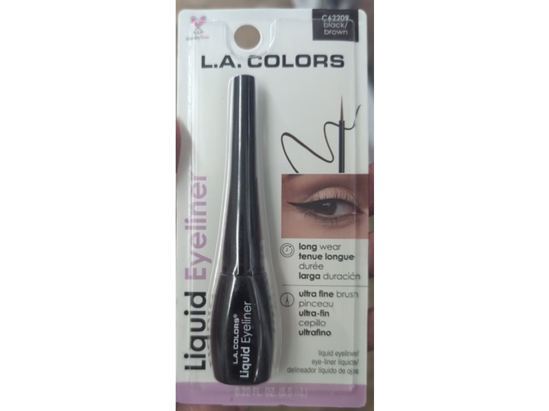 L.A. Colors Liquid Eyeliner, Black/brown, 0.22 fl oz/0.5 mL