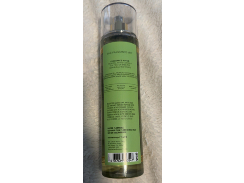 Bath & Body Works Body Mist, Waikiki, 8 fl oz/235 mL