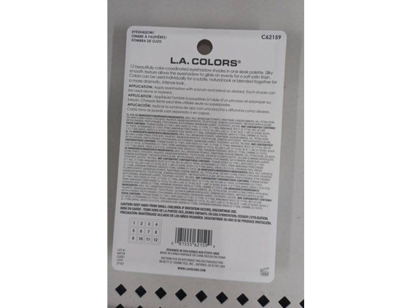 L.A. Colors Nude Eyeshadow, Glamorous, 0.42 oz/12 g