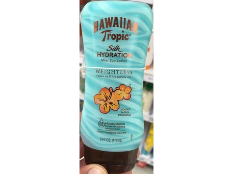 Hawaiian Tropic Silk Hydration Weightless After Sun Lotion, Coconut Papaya Fragrance, 6 fl oz/177 mL, Pack Of 3