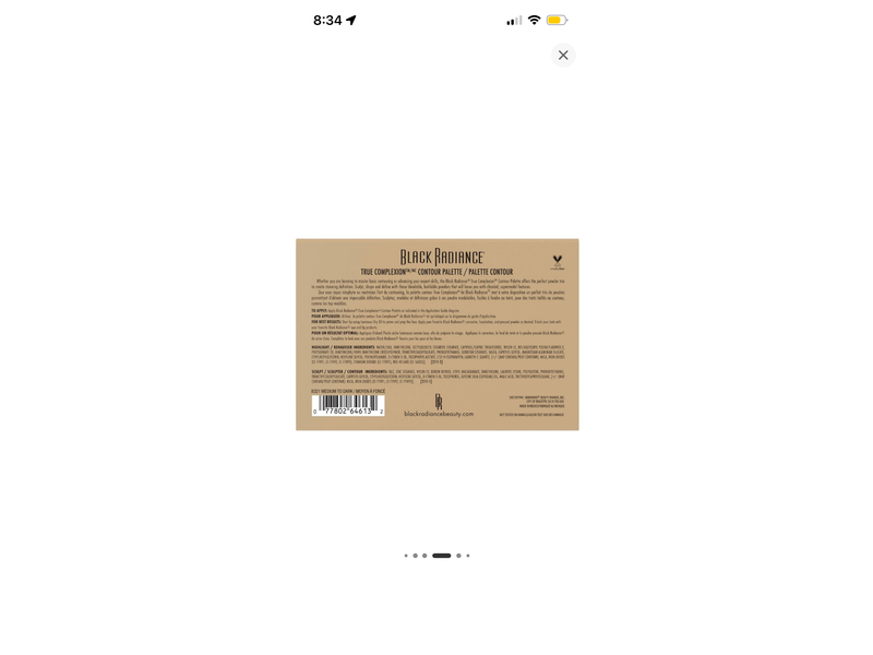 Black Radiance True Complexion Contour Palette, Medium To Dark, 0.38 oz/11 g