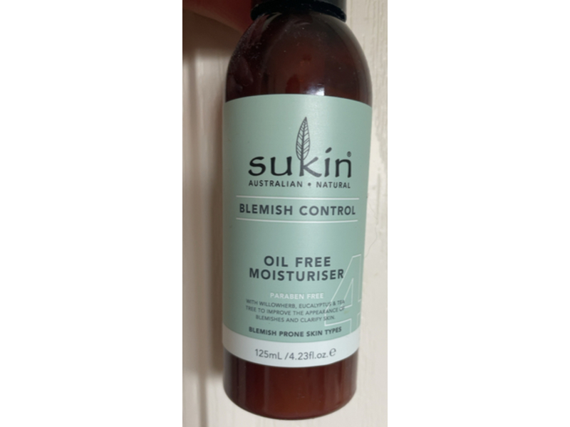 Sukin Blemish Moisturiser Oil, 4.23 fl oz/125 mL