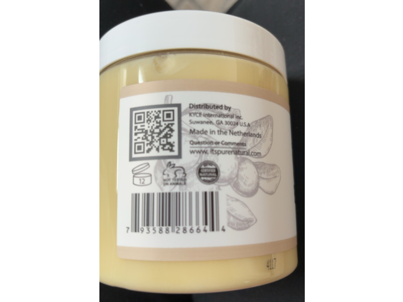 It's Pure Natural Crude Degummed Shea Butter, 16 oz/473 mL