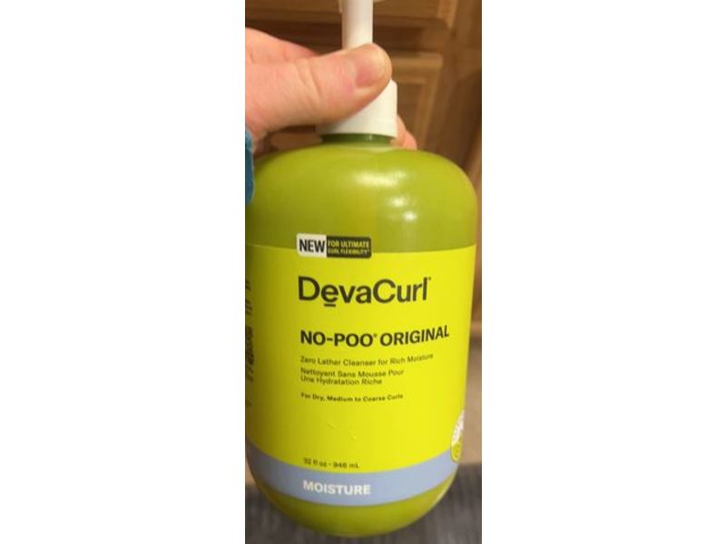 Deva Curl No-Poo Original Cleanser Shampoo, Moisture, 32 fl oz/ 946 mL
