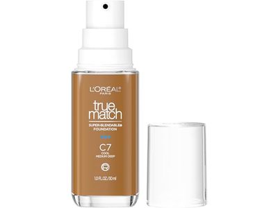 L'Oreal Paris True Match Super-Blendable Foundation, C7 Cool Medium Deep, 1 fl oz/30 mL