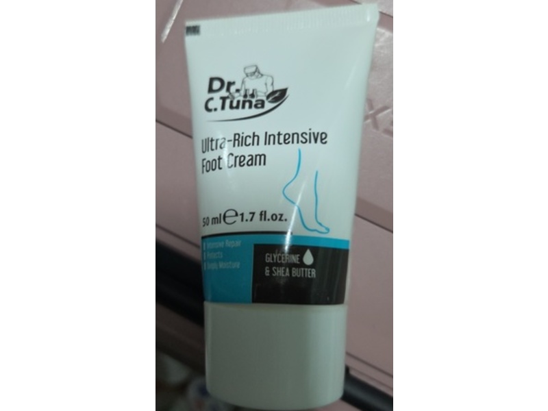 Dr.C.Tuna Ultra Rich Intensive Foot Cream, Glycerin & Shea Butter, 1.7 fl oz/50 mL