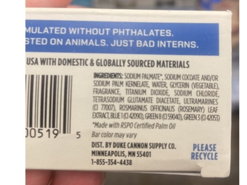 Duke Cannon Supply Co. Big Ass Brick Soap, Superior Fresh Water + Citrus, 10 oz/283 g