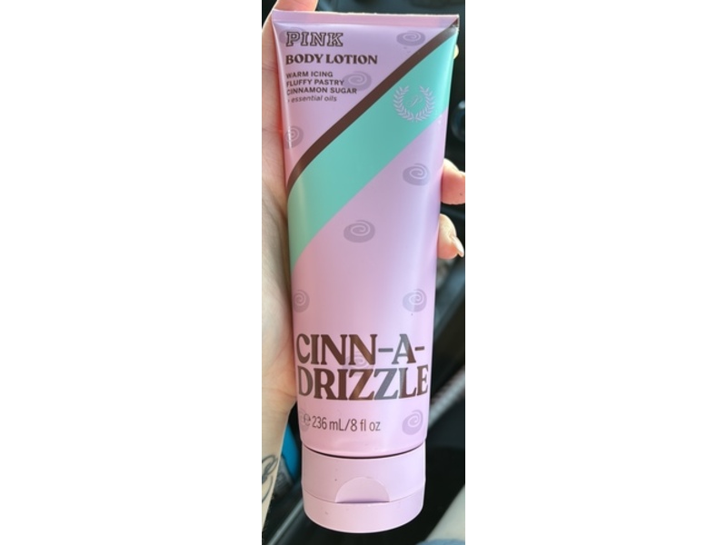 Victoria's Secret Pink Body Lotion, Warm Icing Fluffy Pastry Cinnamon Sugar + Essential Oils, 8 fl oz/236 mL
