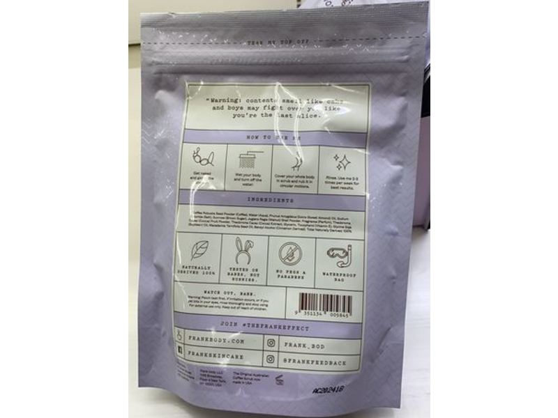 Frank Body Imagine A World Where You Shower Yourself In Chocolate Scrub, Cacao Coffee, 7.05 oz/200 g