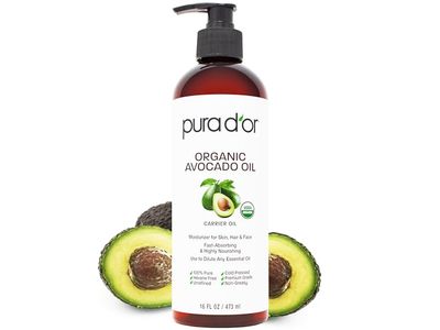 Pura d'or Organic Avocado Oil, 16 fl oz/473 mL