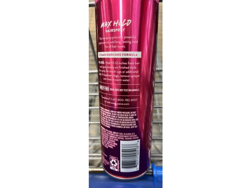 Suave Max Hold Hairspray, 11 oz/312 g