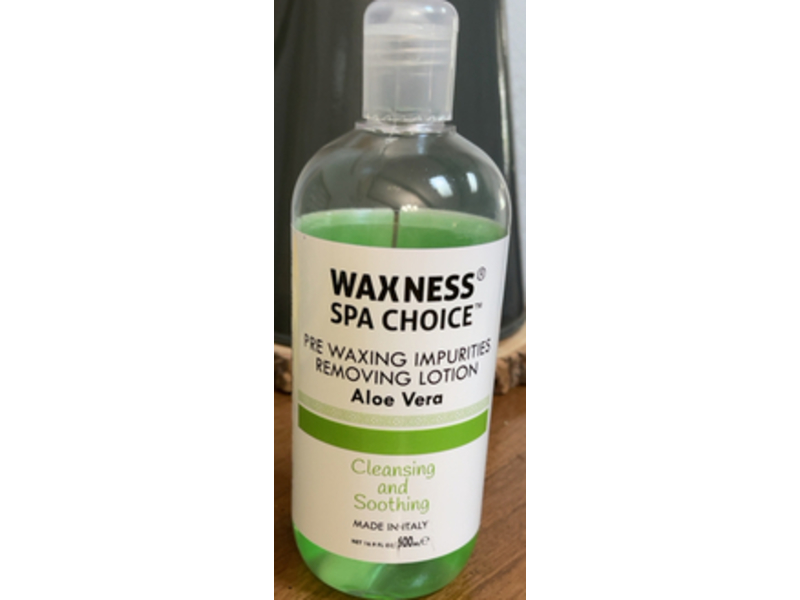 Waxness Spa Choice Pre Waxing Impurities Removing Lotion, Aloe Vera,16.9 fl oz/500 mL