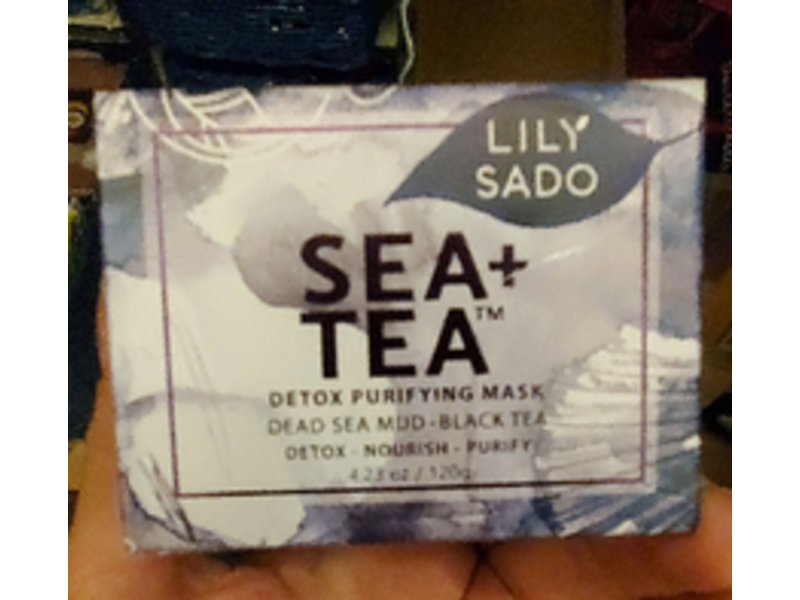 Lily Sado Sea + Tea Detox Purifying Mask, Dead Sea Mud & Black Tea, 4.23 oz/120 g