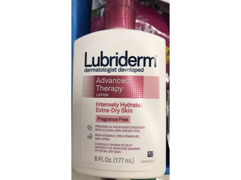Lubriderm Advanced Therapy Lotion, Fragrance Free, 6 fl oz/177 mL