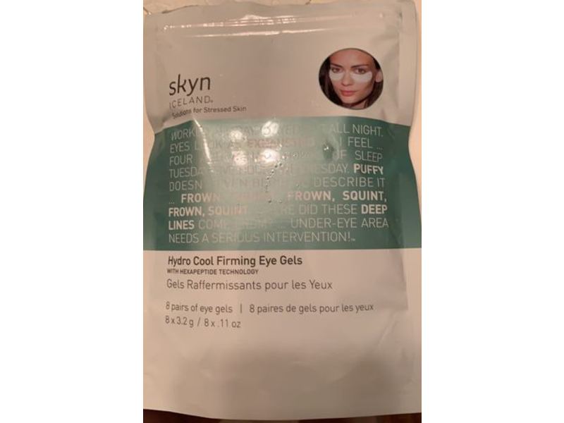 skyn Iceland Hydro Cool Firming Eye Gels, Hexapeptide Technology, 11 oz, 8 Pairs