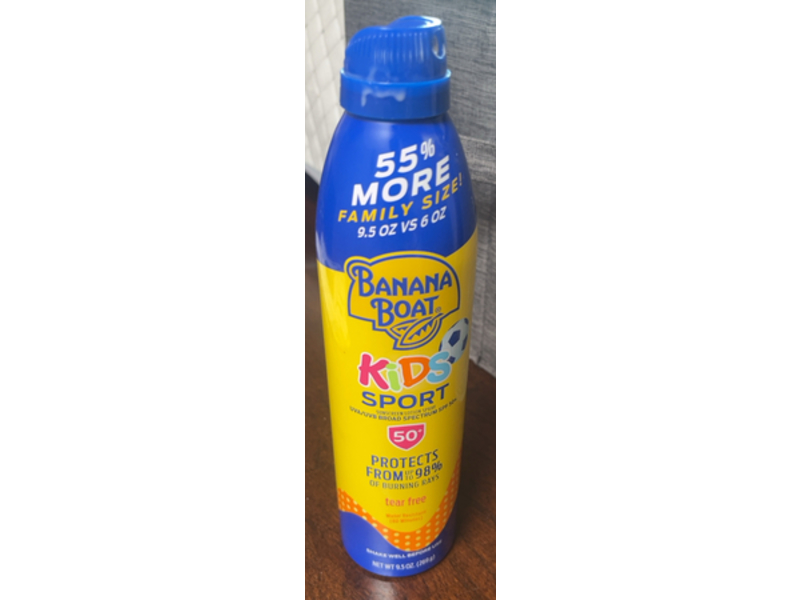 Banana Boat Kids Sport Sunscreen Lotion Spray, SPF 50+, 9.5 oz/269 g