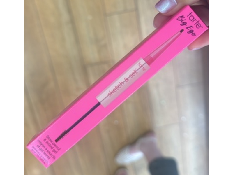 Tarte Big Ego Sketch & Set Brow Pencil + Tinted Gel, Black Brown, 0.05 fl oz/1.5 mL