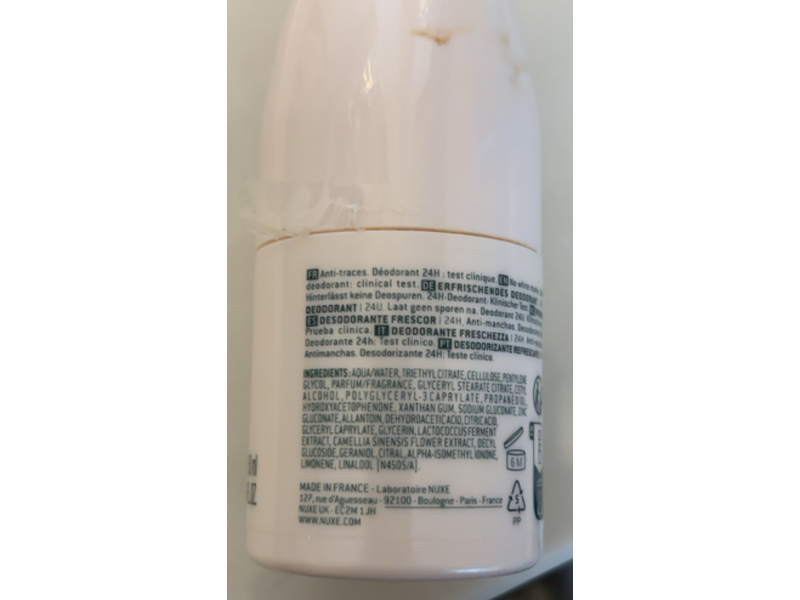 Nuxe Body Fresh-Feel Deodorant, 1.6 fl oz/50 mL