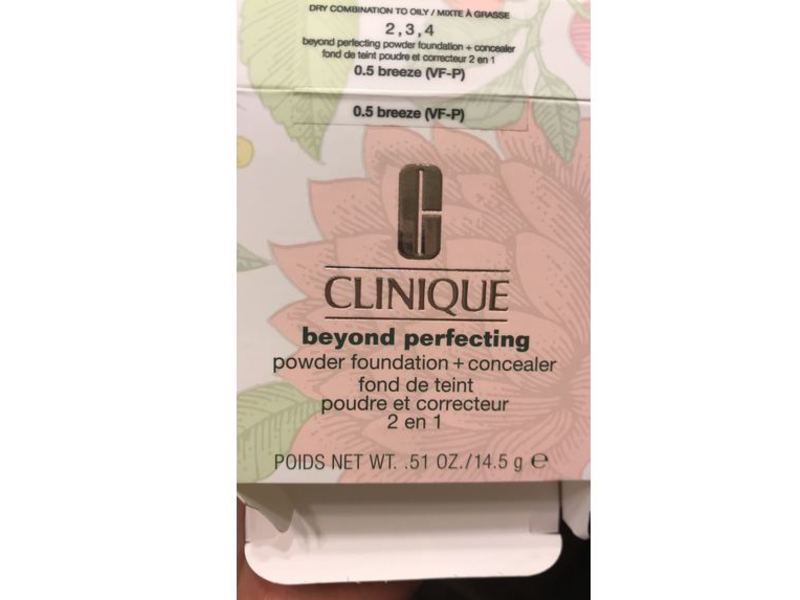 Clinique Beyond Perfecting Powder Foundation + Concealer, 0.5 Breeze, 0.51 oz/14.5 g