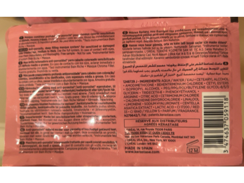 Kerastase Paris Chroma Face Mask, Amino Acid + Centella Asiatica, 0.51 fl oz/15 mL