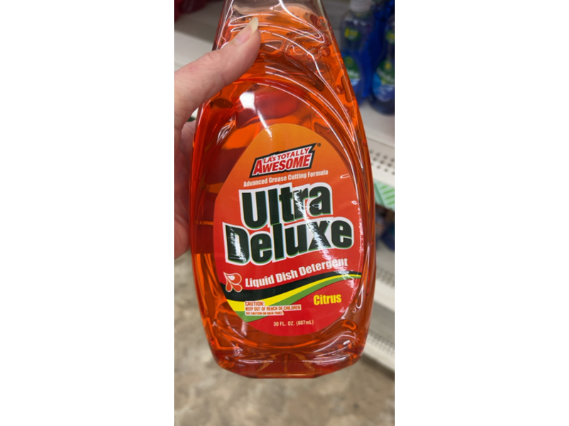Awesome Ultra Deluxe Liquid Dish Detergent, Citrus, 30 fl oz/887 mL