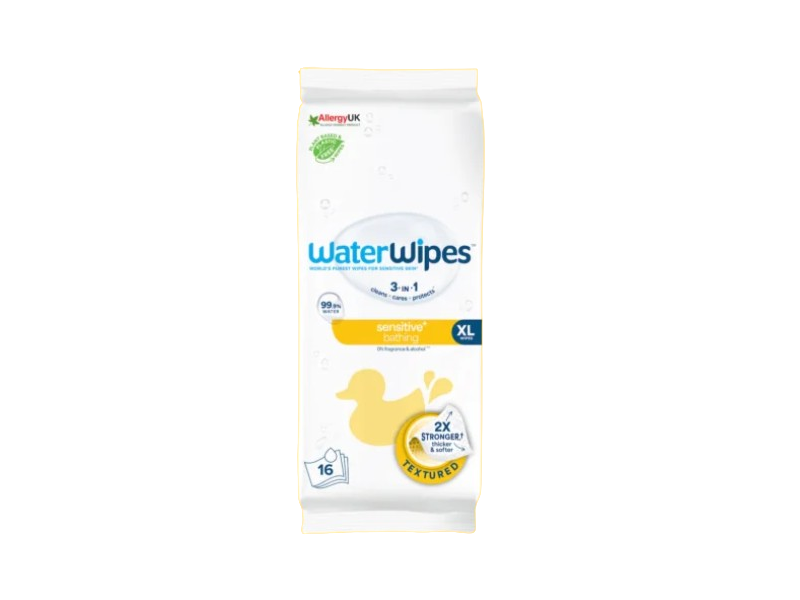 WaterWipes Sensitive Bathing Wipes, Xl, 16 Count