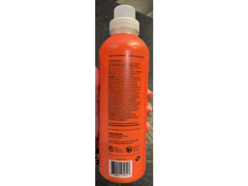 Laundry Sauce Laundry Fabric Softener, Italian Bergamot, 19.5 fl oz/576 mL