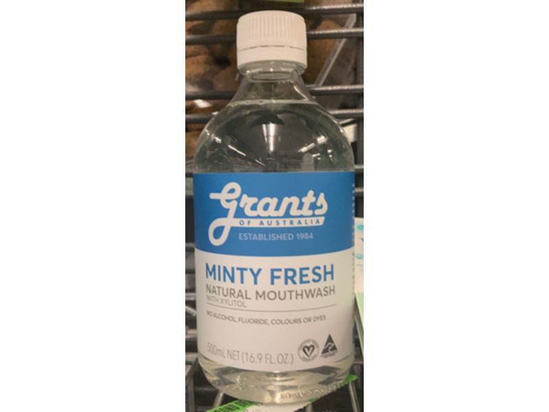 Grants Minty Fresh Natural Mouthwash, Xylitol, 16.9 fl oz/500 mL
