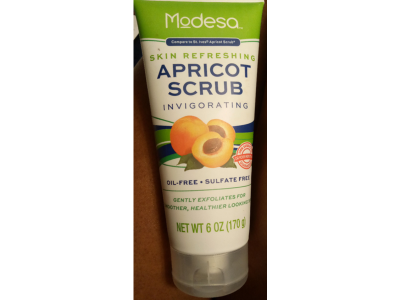 Modesa Skin Refreshing Apricot Scrub, Invigorating, Oil-Free, Sulfate Free, 6 oz/170 g