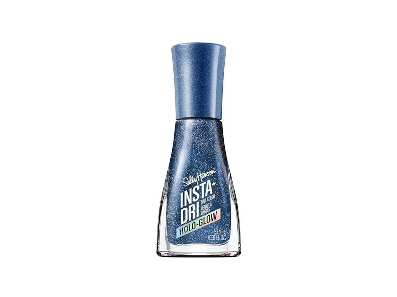Sally Hansen Insta-Dri Holo-Glow Nail Polish, 107 Holo-Black, 0.31 fl oz/9.17 mL