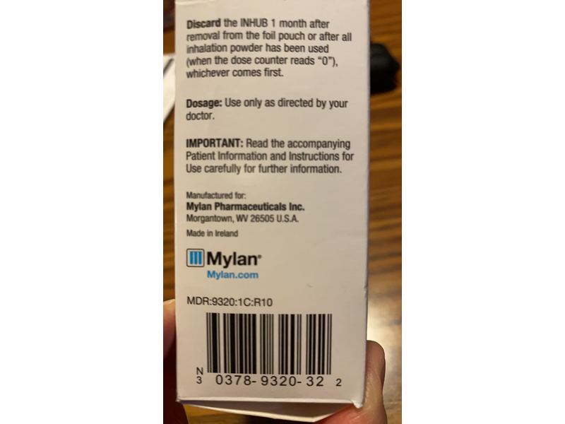 Wixela Inhub (fluticasone propionate and salmeterol inhalation powder, USP) 100/50, 30 Pre-metered Inhalation, Mylan, Inc (RX)