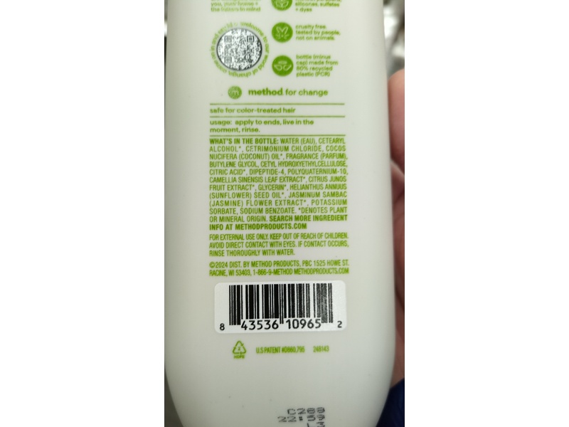Method Vibrant Color Conditioner, Mindful Matcha, 13.5 fl oz/399 mL