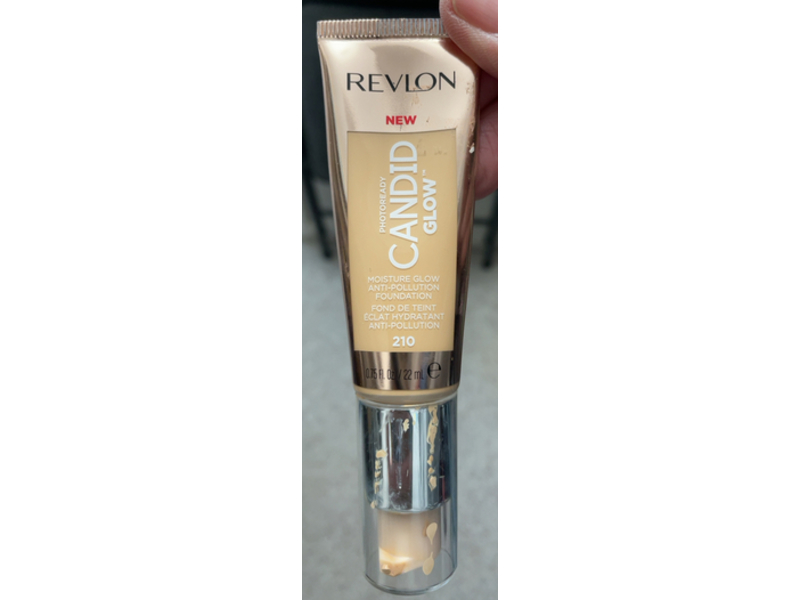 Revlon PhotoReady Candid Glow Moisture Glow Anti-Pollution Foundation, 210 Natural Ochre, 0.75 fl oz/22 mL