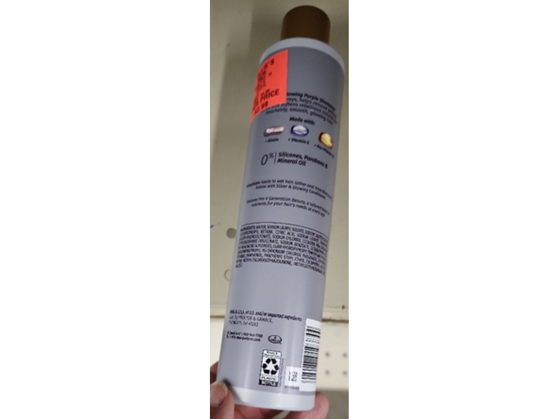 Pantene Pro-V Generation Beauty Purple Shampoo, Silver & Glowing, 9.6 fl oz/235 mL