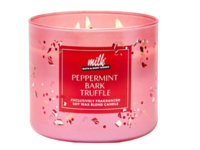 Bath & Body Works Milk Soy Wax Blend Candle, Peppermint Bark Truffle, 14.5 oz/411 g - thumbnail 1