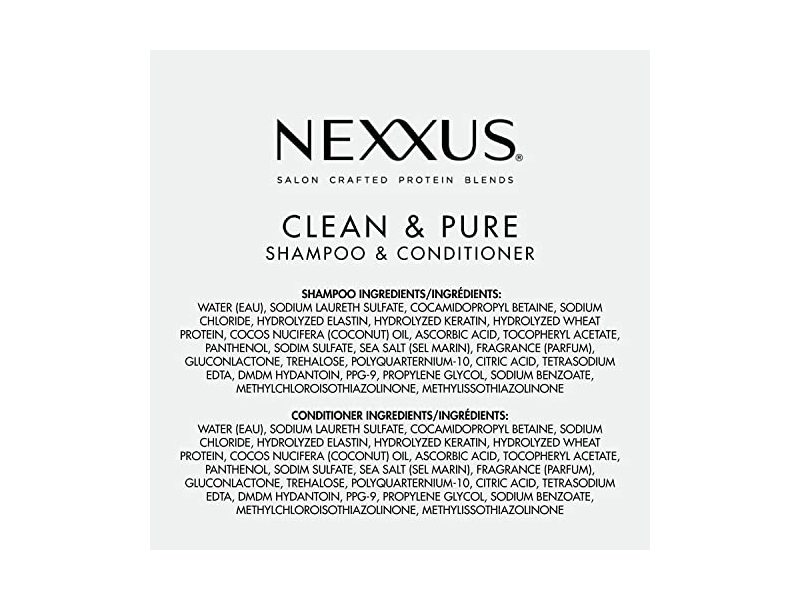 Nexxus Clean and Pure Clarifying Shampoo and Conditioner With ProteinFusion, 2-Pack 33.8 oz